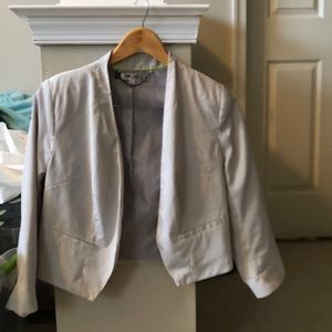 Lined crop blazer